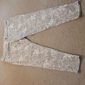 Hue Floral Jeggings, Size XL